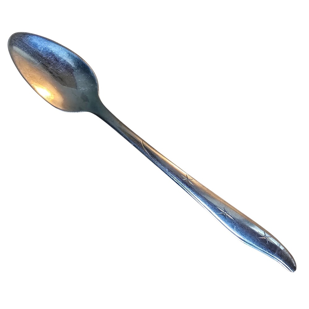 Marcrest‎ Citation Iced Tea Spoon Stainless Steel Starburst Mid Century Modern